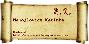 Manojlovics Katinka névjegykártya